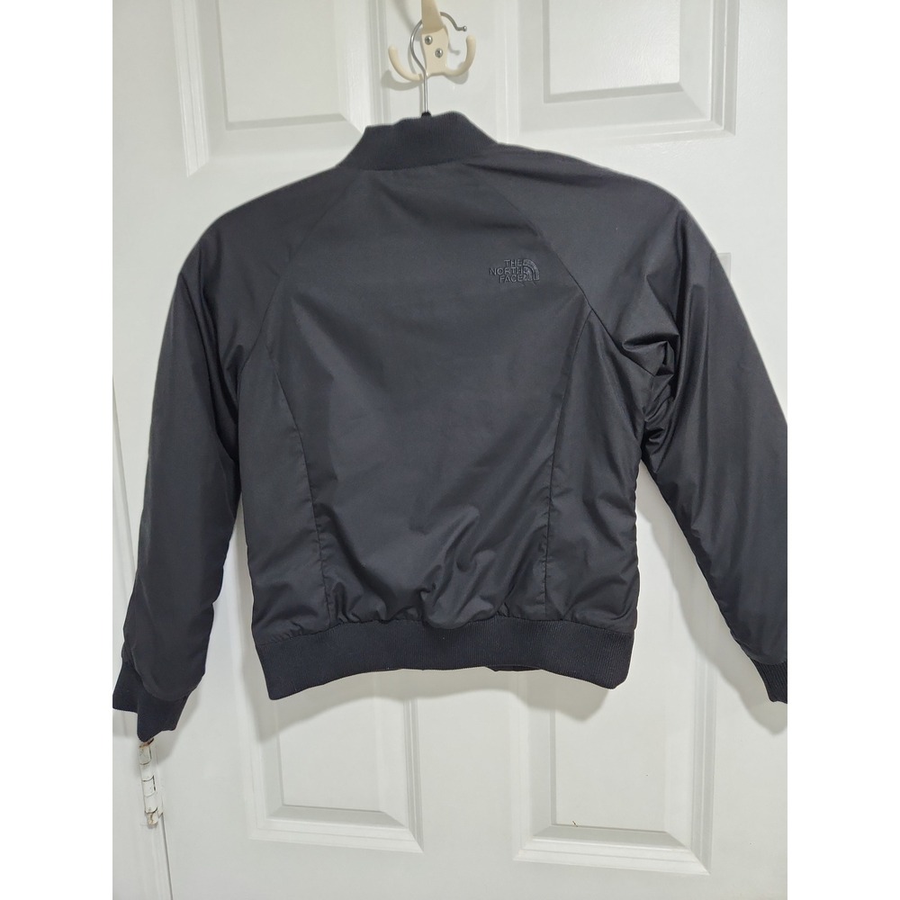 The North Face Girls Jester Bomber Jacket Black Full Zip Size Small 7/8 - Picture 6 of 6